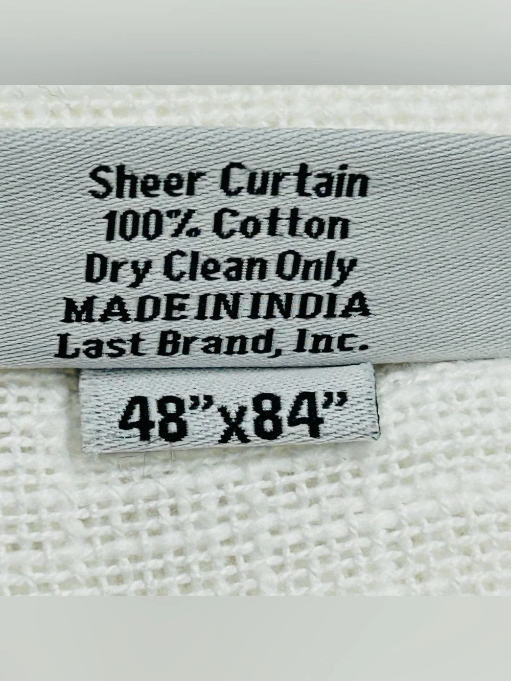 NWOT QUINCE Set Of 2 48x84 Cotton Sheer Curtains White 0518